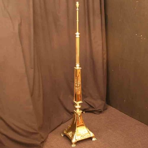 English Brass Telescopic Standard Lamp
