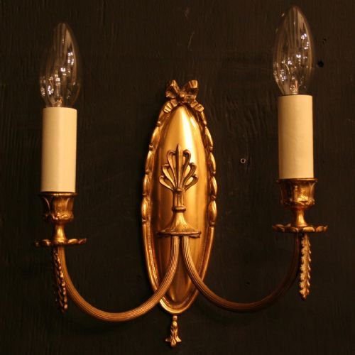 English Set of 4 Twin Arm Wall Lights