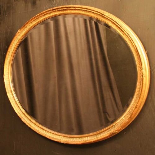 French Giltwood and Composition Oval Mirror