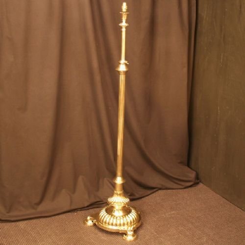 English Cast Brass Telescopic Standard Lamp