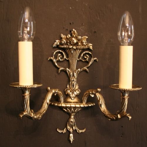 French Set of 4 Twin Arm Wall Lights
