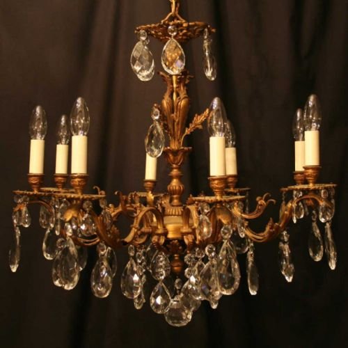 Italian Gilded 8 Light Chandelier
