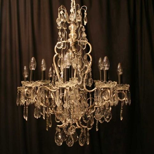 French Renickel Plated Birdcage Chandelier
