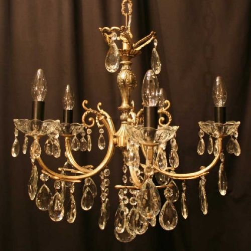 Italian Silver 5 Light Chandelier