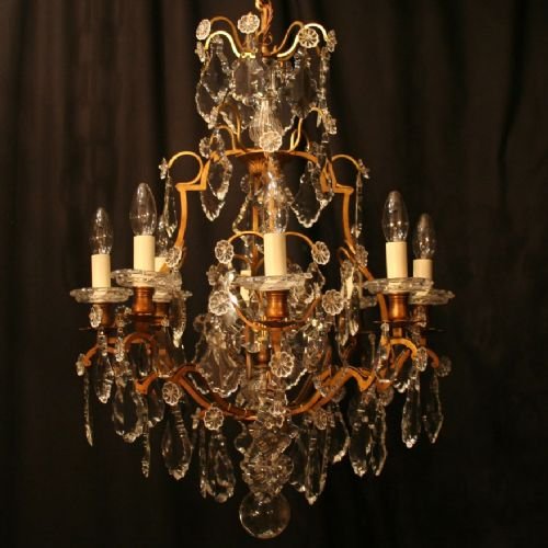 French Birdcage Form 8 Light Chandelier