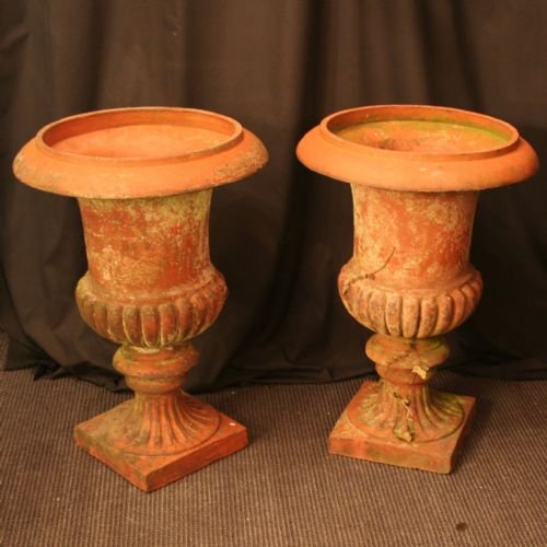 English Pair of Terracotta Urns