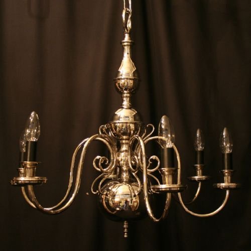 Flemish Renickel Plated 6 Light Chandelier