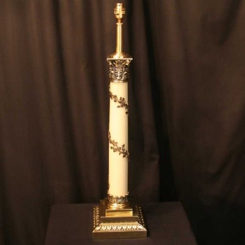 English Single Brass Table Lamp