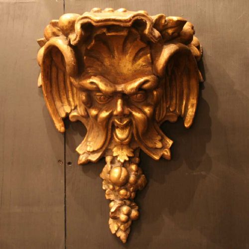 French Composition Gargoyle Planter