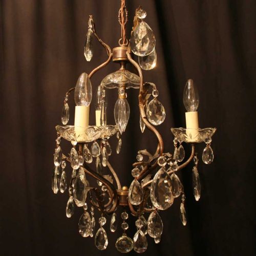 An Italian 4 Light Birdcage Antique Chandelier