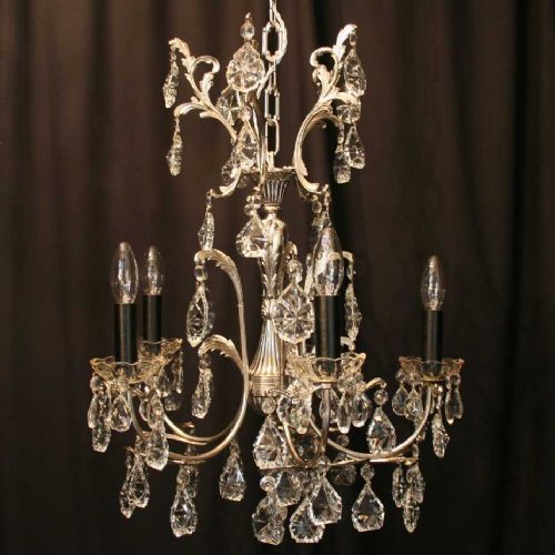 Italian Nickel Plated 5 Light Antique Chandelier