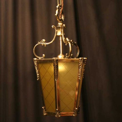 An English Brass Antique Hall Lantern
