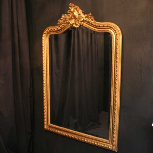 French Gilded Bevelled Antique Mirror