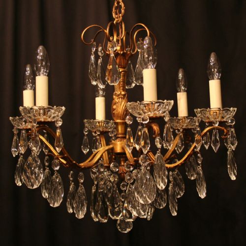 Italian Gilded 6 Light Antique Chandelier