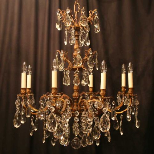Italian Gilded 8 Branch Antique Chandelier