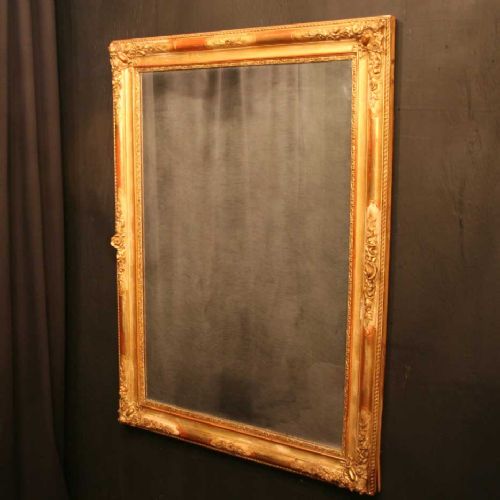 French Giltwood Mercury Plate Antique Mirror