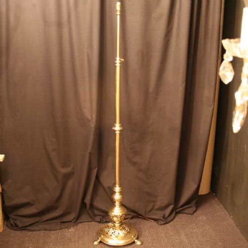 English Brass Telescopic Antique Standard Lamp