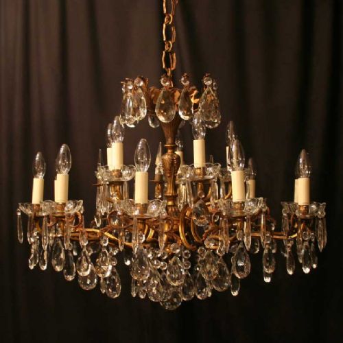 An Italian Gilded 15 Light Antique Chandelier