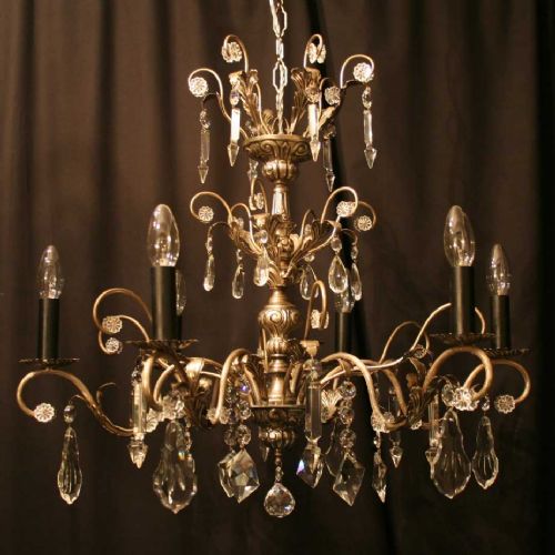 Italian Genoa 6 Light Antique Chandelier