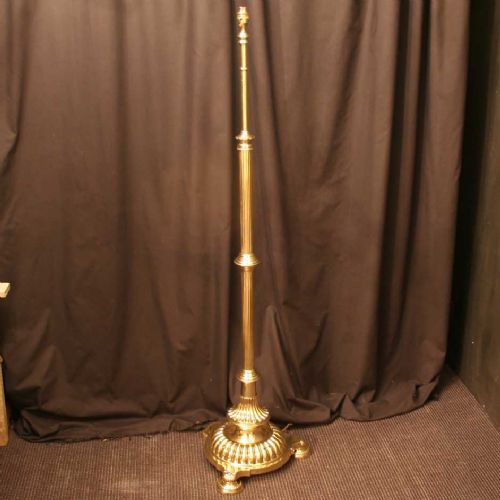 English Brass Telescopic Antique Standard Lamp