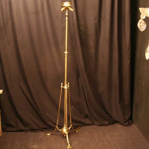 English Brass Telescopic Antique Standard Lamp