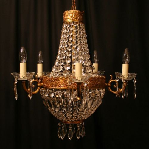 A French Gilded Tent Antique Chandelier