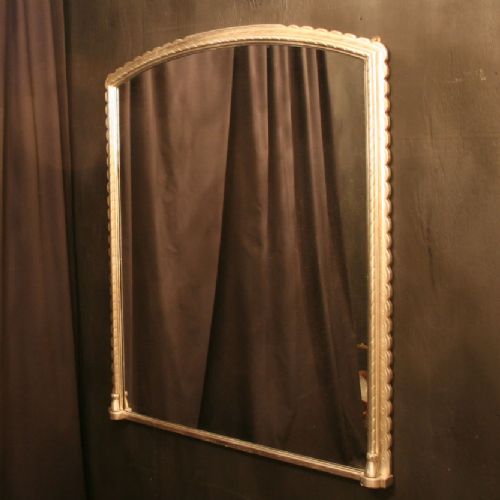 An English Silver Overmantle Antique Mirror