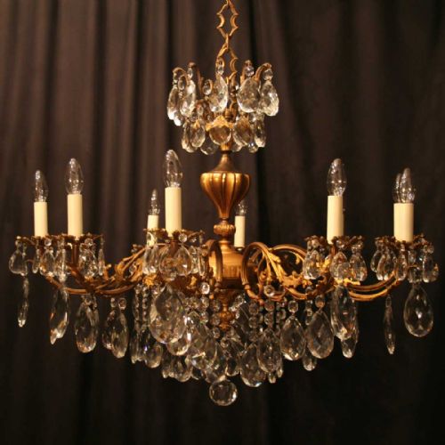 An Italian Gilded 10 Light Antique Chandelier