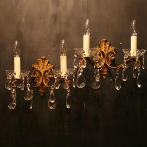 An Italian Pair of Gilded Antique Wall Lights