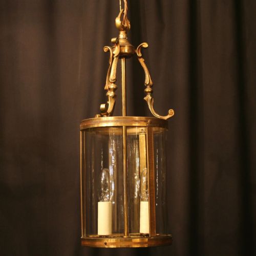 A French Gilded Twin Light Antique Lantern