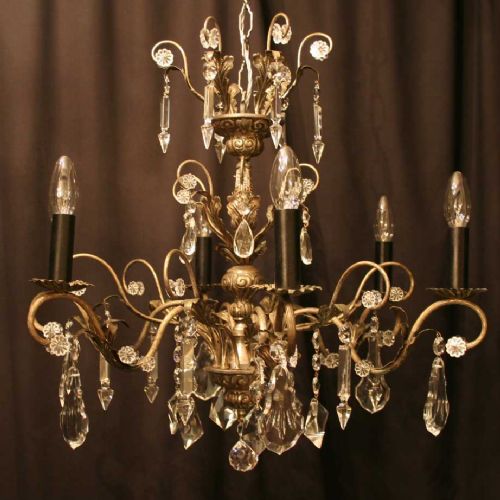 An Italian Genoa 6 Light Antique Chandelier