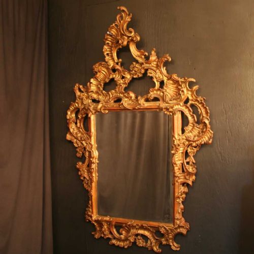 An Italian Ornate Gilded Rococo Antique Mirror