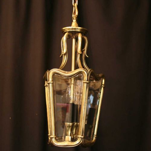 A French Cast Brass Twin Light Antique Hall Lantern