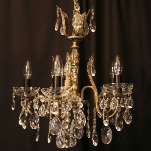 An Italian Silver 5 Light Antique Chandelier