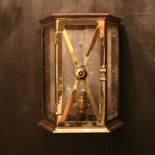 An English Set of 6 Brass Antique Wall Lanterns