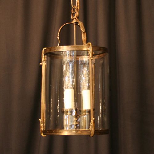 A French Triple Light Antique Hall Lantern