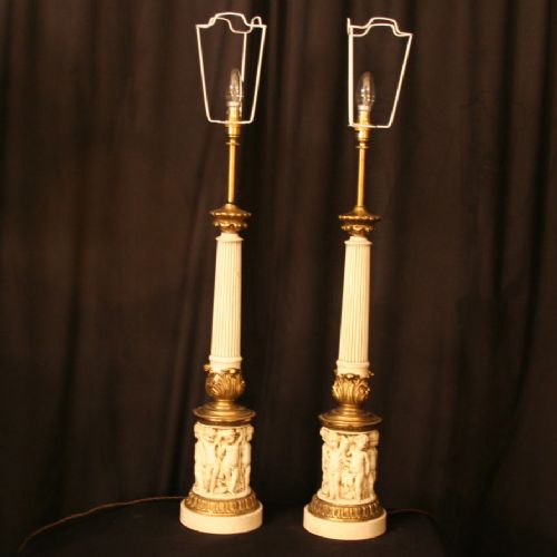 A French Pair of Classical Table Lamps