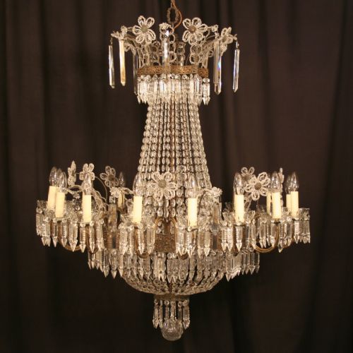 A Bronze Tent Sixteen Light Antique Chandelier