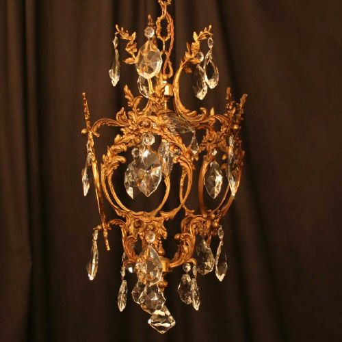 An Italian Single Light Antique Chandelier