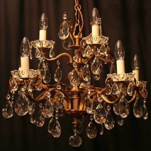 An Italian Gilded 8 Light Antique Chandelier