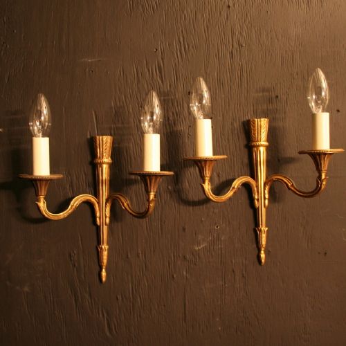 A French Pair of Twin Arm Antique Wall Lights