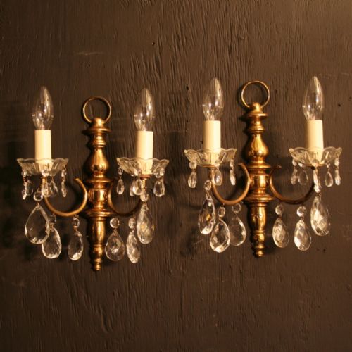 A French Set of 6 Gilded Antique Wall Lights