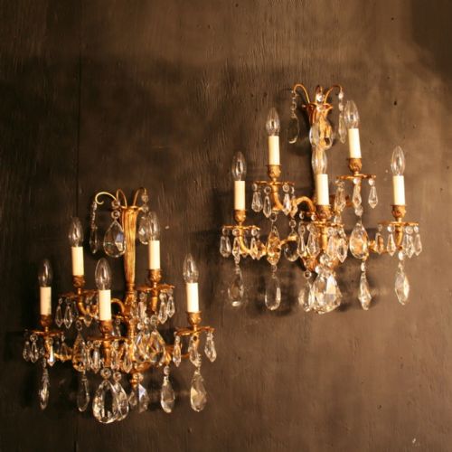 An Italian Pair of Gilded Antique Wall Lights