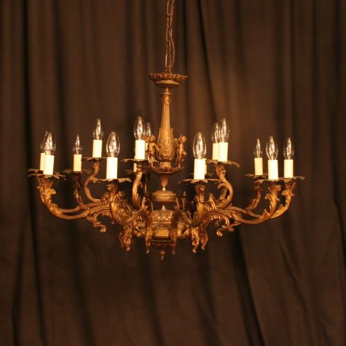 An Italian Cherub 15 Light Antique Chandelier