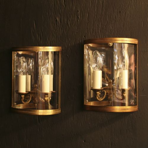A French Set of 4 Twin Arm Antique Wall Lanterns