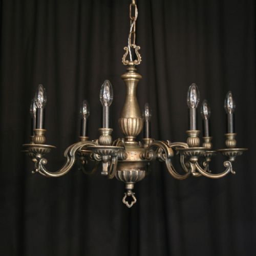 A French Silver 8 Branch Antique Chandelier