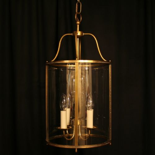 A Large French Four Light Antique Hall Lantern