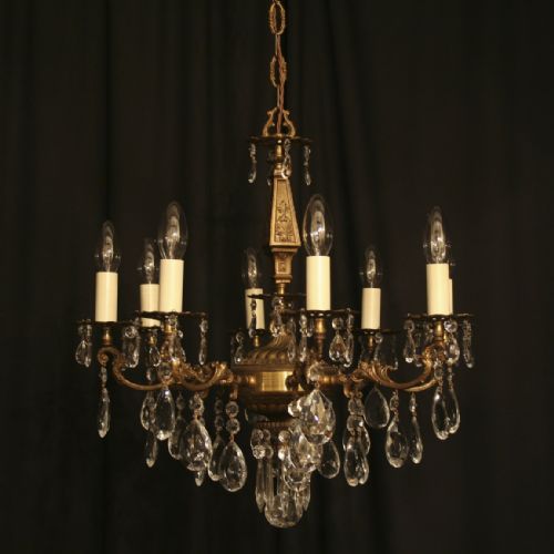 An Italian Gilded 8 Light Antique Chandelier