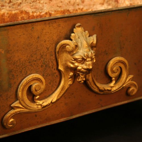 A FRENCH PAIR OF BRONZE LION JARDINIERES - ADDITIONAL PHOTO 1