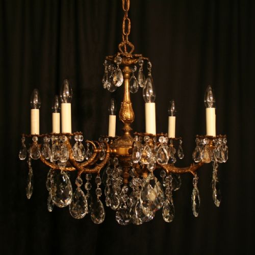 An Italian Gilded 8 Light Antique Chandelier